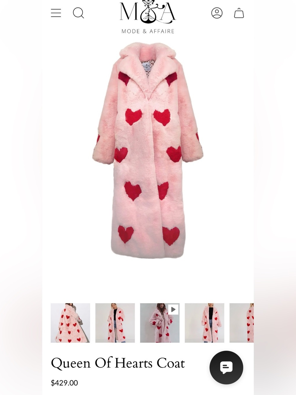 Adult & Kids Pink Faux-Fur Heart Coat by